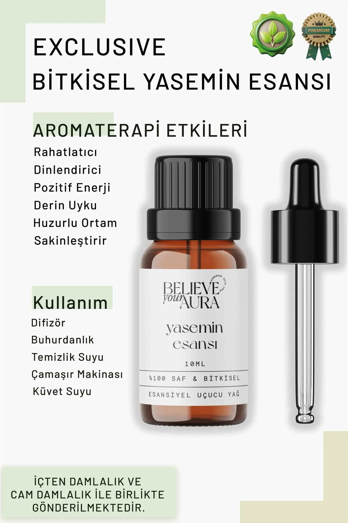 Believe Your Aura Bitkisel Yasemin Esansı