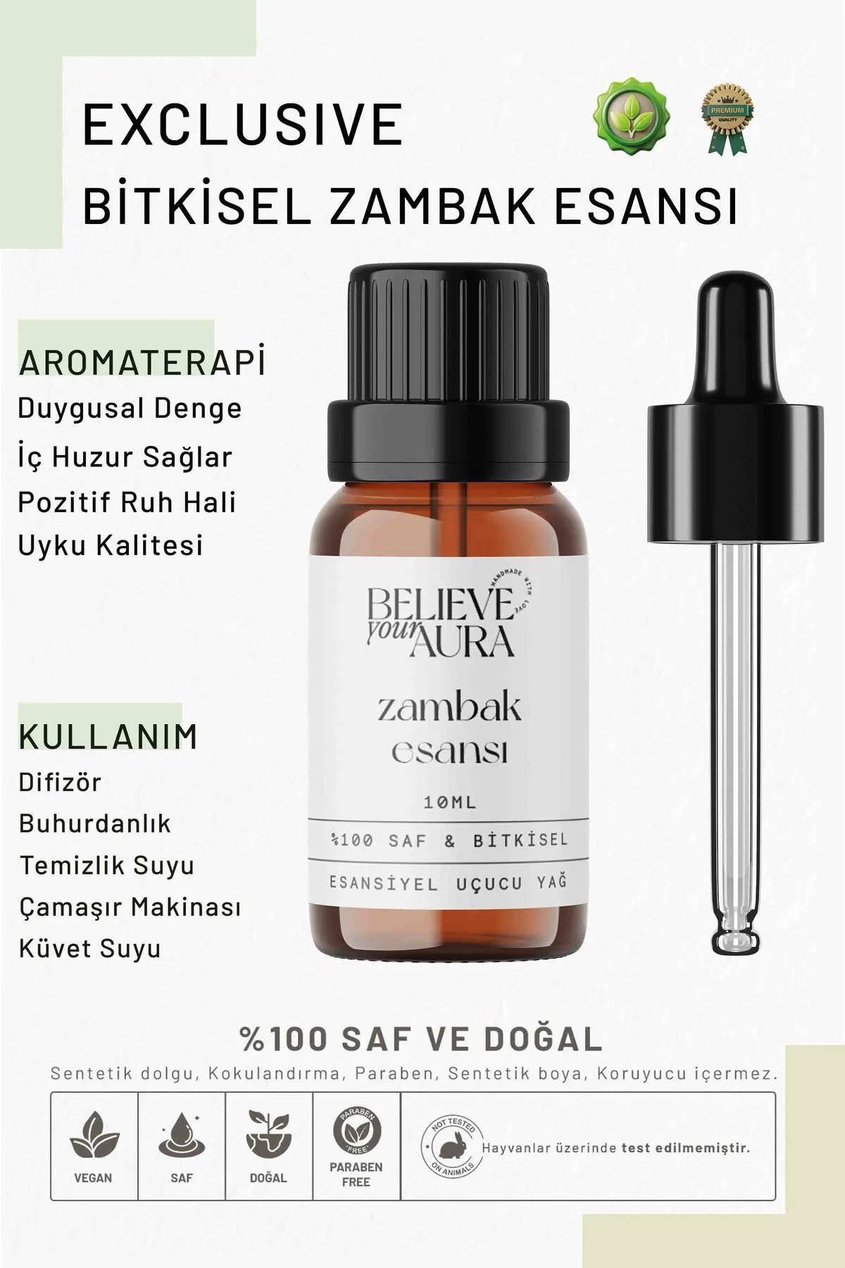 Believe Your Aura Doğal Zambak Esansı