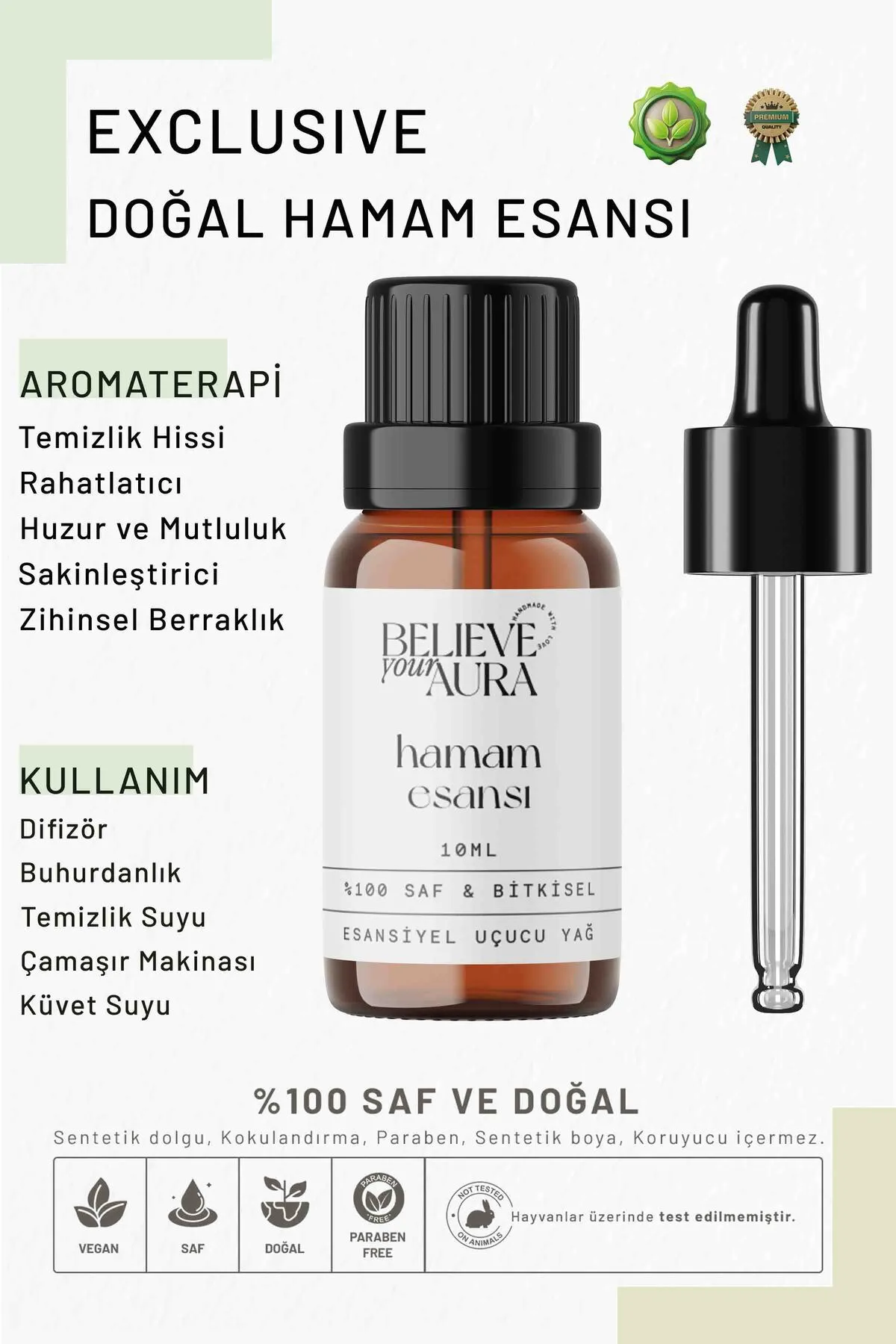 Believe Your Aura Hamam (Beyaz Sabun) Esansı
