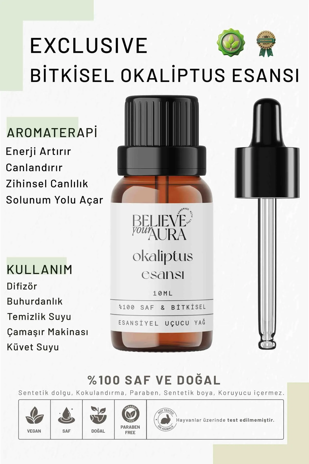 Believe Your Aura Bitkisel Okaliptus Esansı