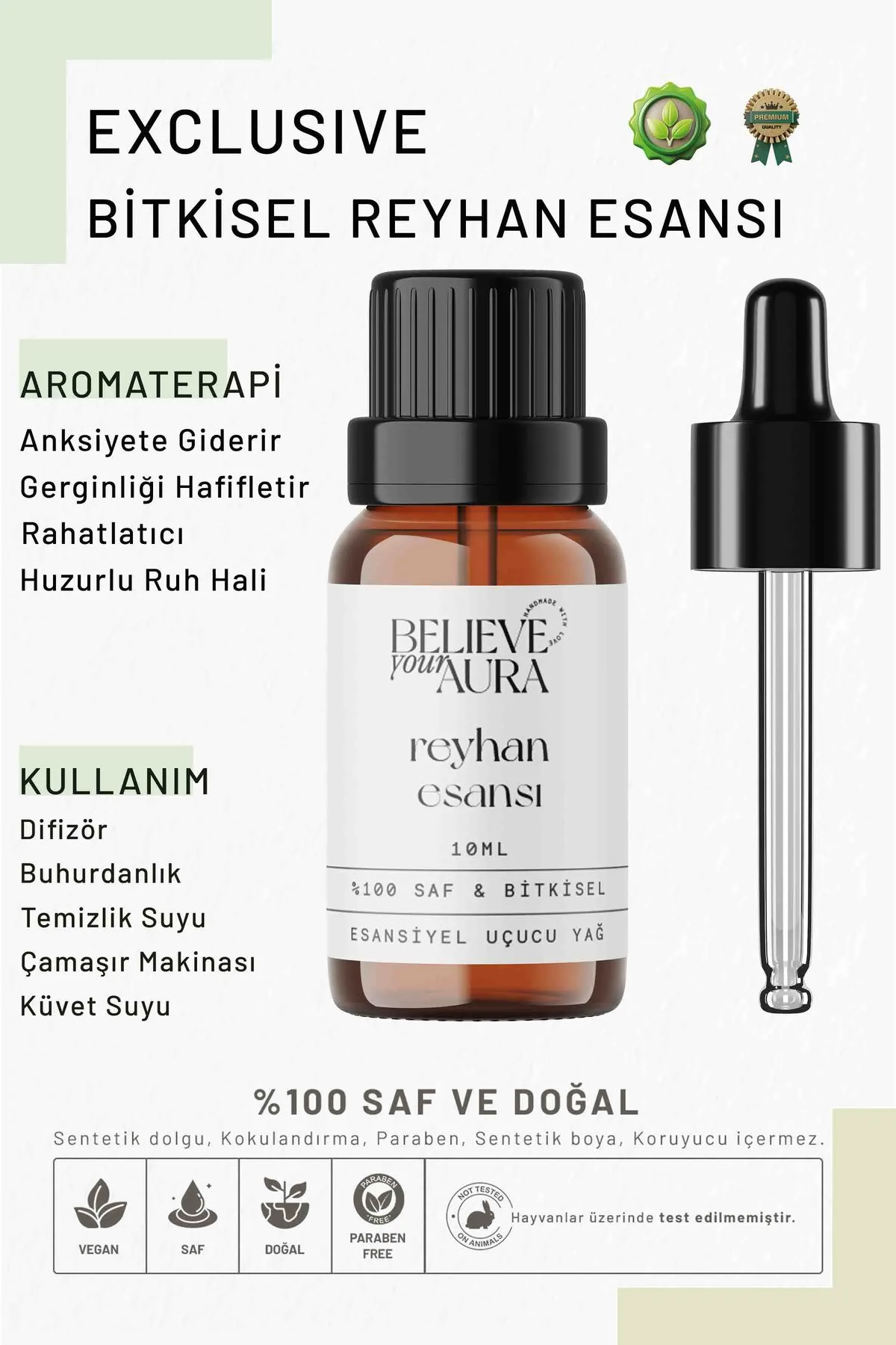 Believe Your Aura Bitkisel Reyhan Esansı