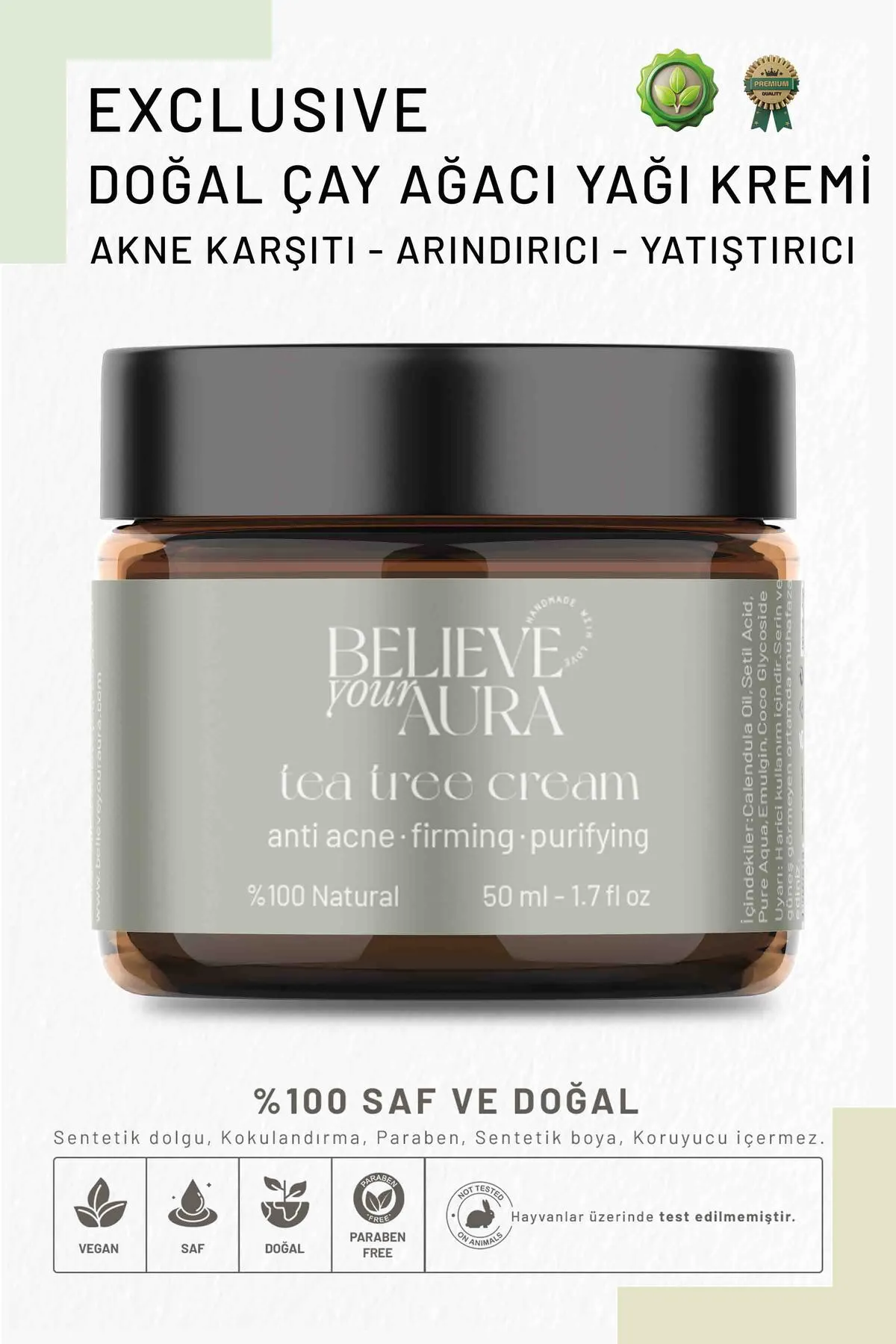 Believe Your Aura Çay Ağacı Yağı Kremi