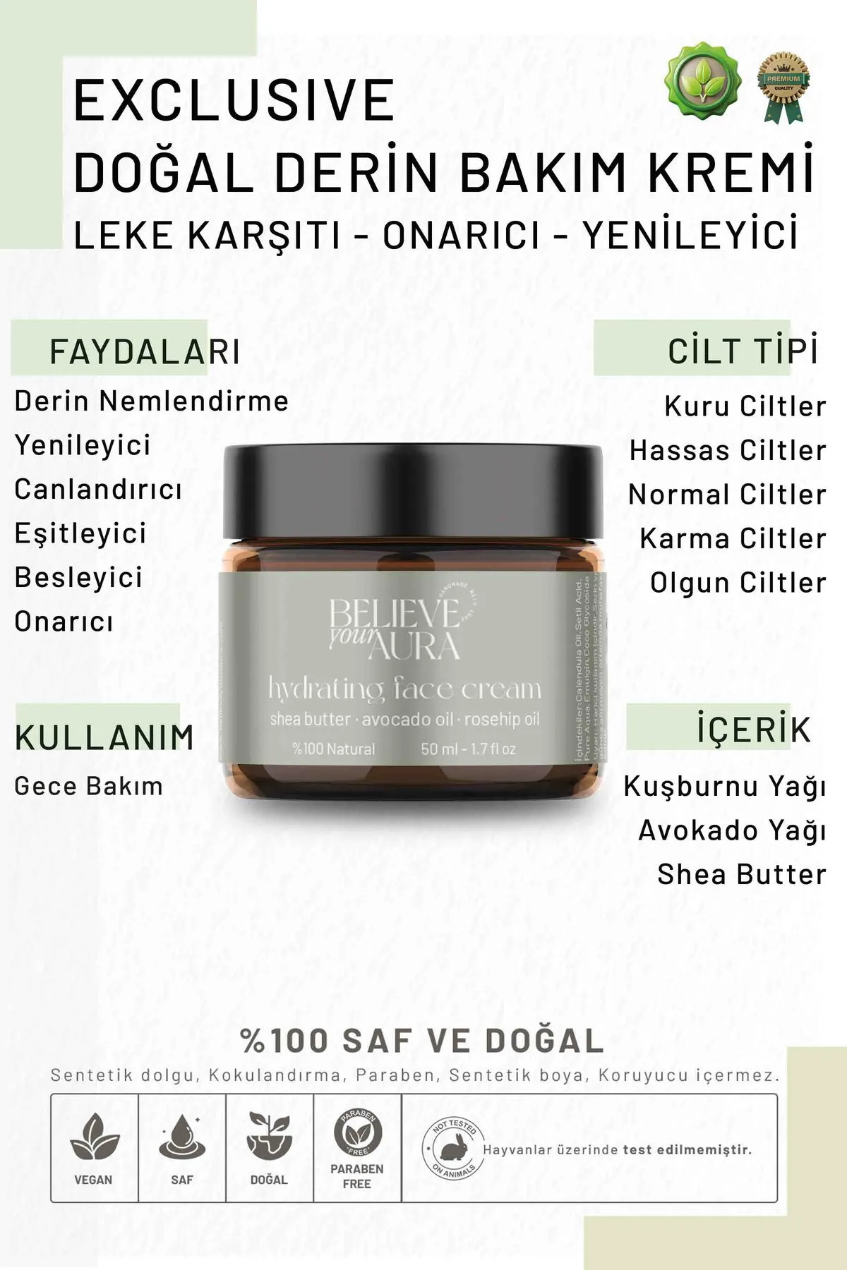 Believe Your Aura Nem Bombası Cilt Bakım Kremi