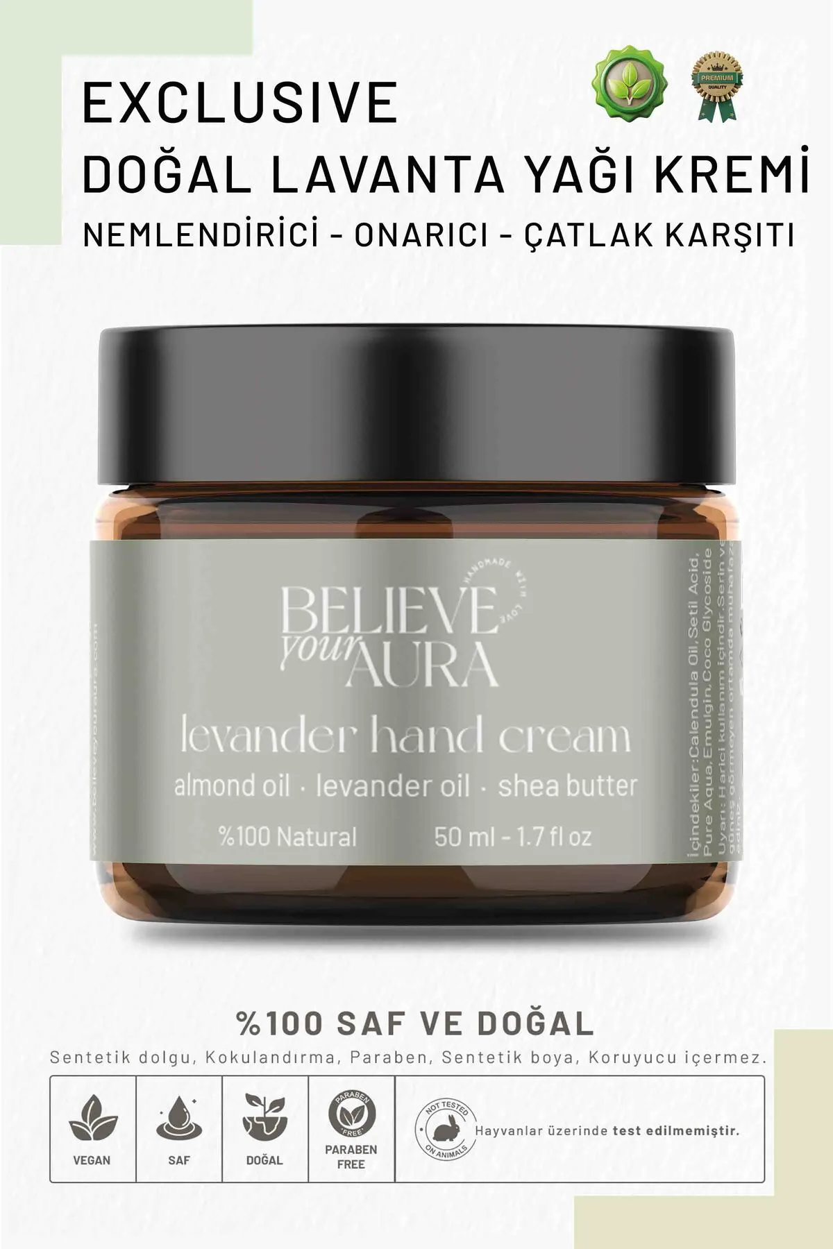 Believe Your Aura Lavanta Yağı Bakım Kremi