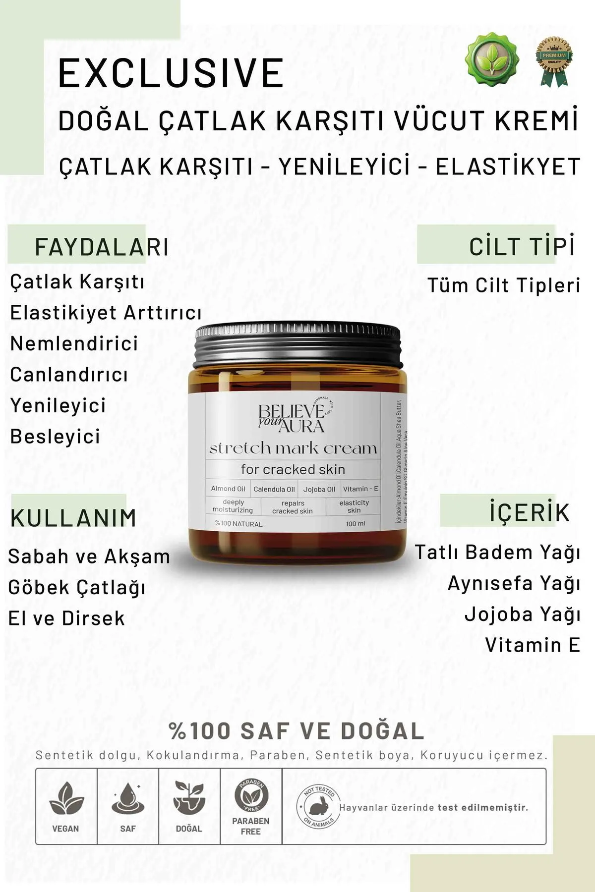 Believe Your Aura Çatlak Karşıtı Vücut Kremi