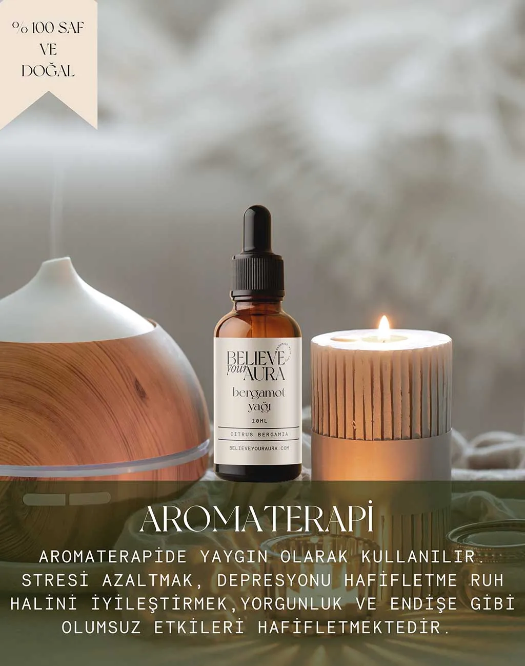 Believe Your Aura Organik Bergamot Yağı ATYBGM-151