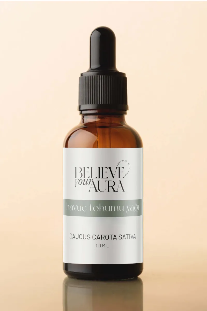 Believe Your Aura Havuç Tohumu Yağı Cilt Yenileyici Anti Aging Cilt ve Saç Bakım Yağı ATYHAT-451