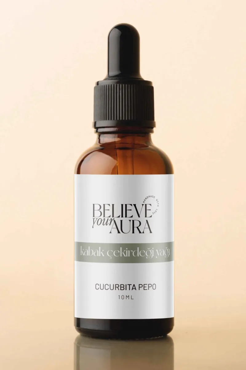 Believe Your Aura Kabak Çekirdeği Yağı Yaşlanma Karşıtı Cilt ve Saç Bakım Yağı ATYKBÇ-611