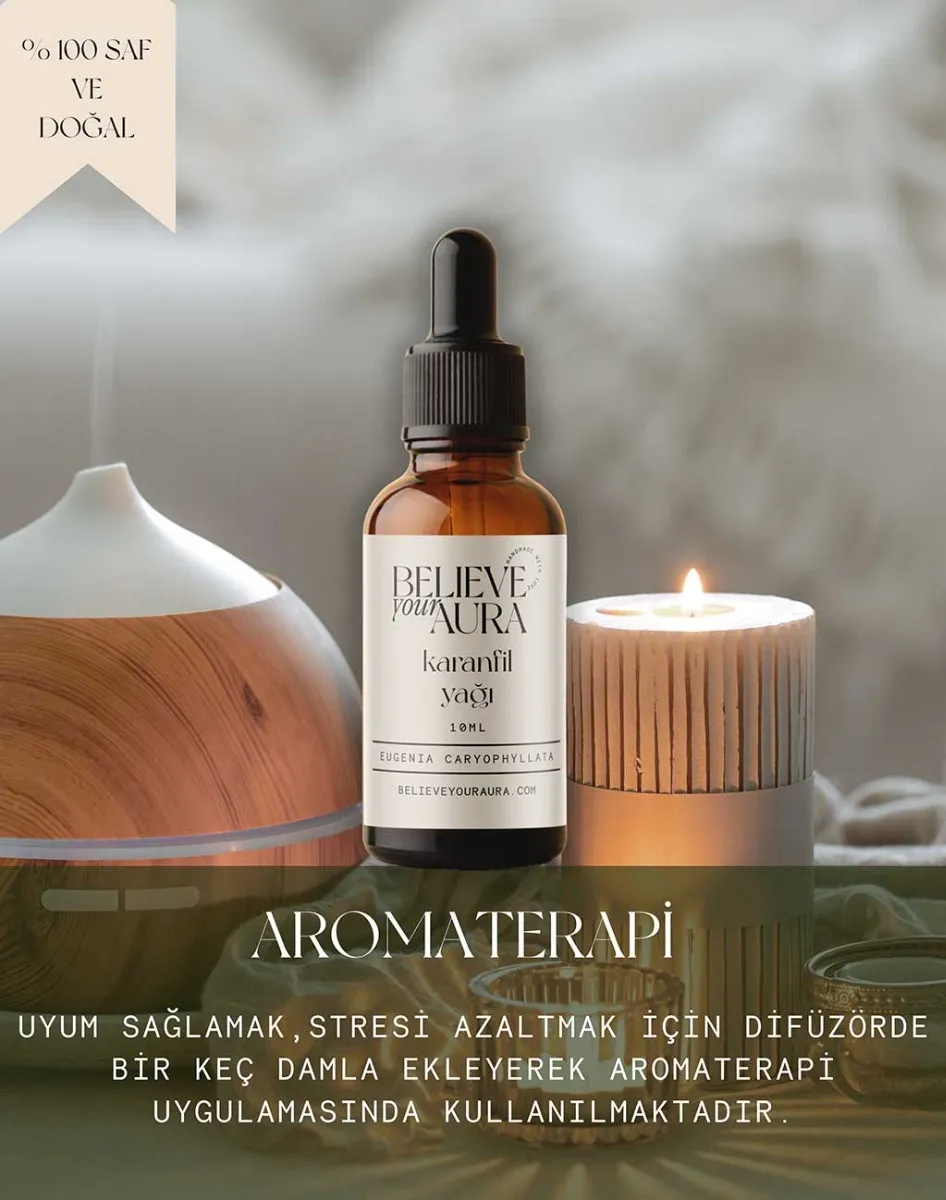 Believe Your Aura %100 Saf Organik Karanfil Yağı ATYKRF-602