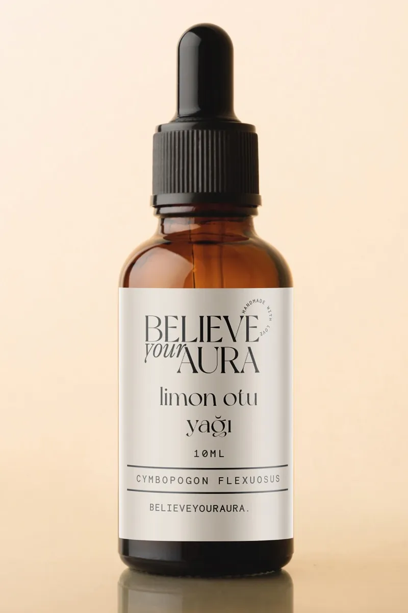 Believe Your Aura Limon Otu Yağı - %100 Saf Ve Doğal Cilt Ve Saç Bakım Aromaterapi Yağı - Lemongrass Oil - ATYLMO