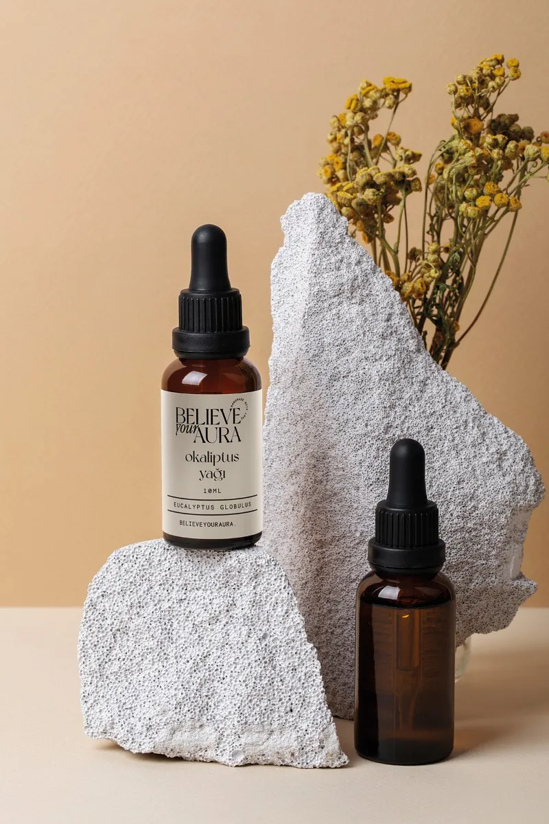 Believe Your Aura Okaliptus Yağı - %100 Saf Ve Doğal Cilt Ve Saç Bakım Aromaterapi Uçucu Yağı - Eucalyptus Oil ATYOKL