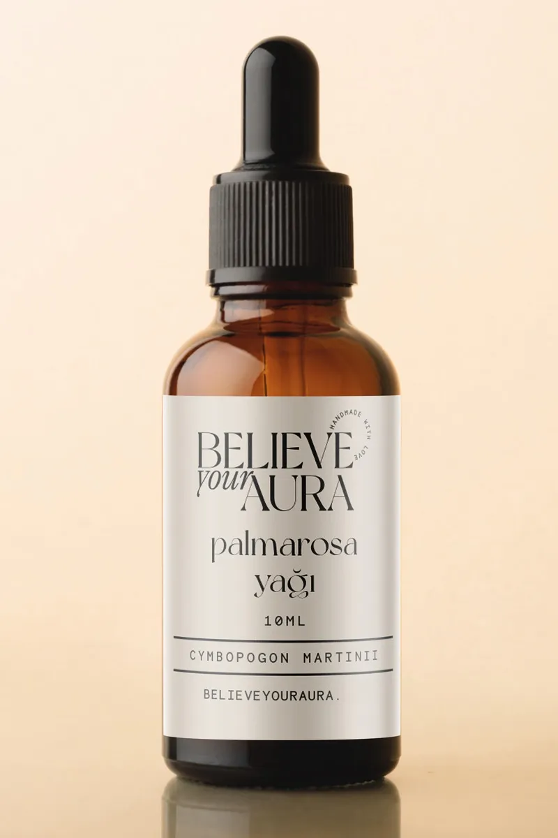Believe Your Aura Palmarosa Yağı - %100 Saf ve Doğal Cilt ve Saç Bakım Yağı - Palmarosa Oil ATYPLM