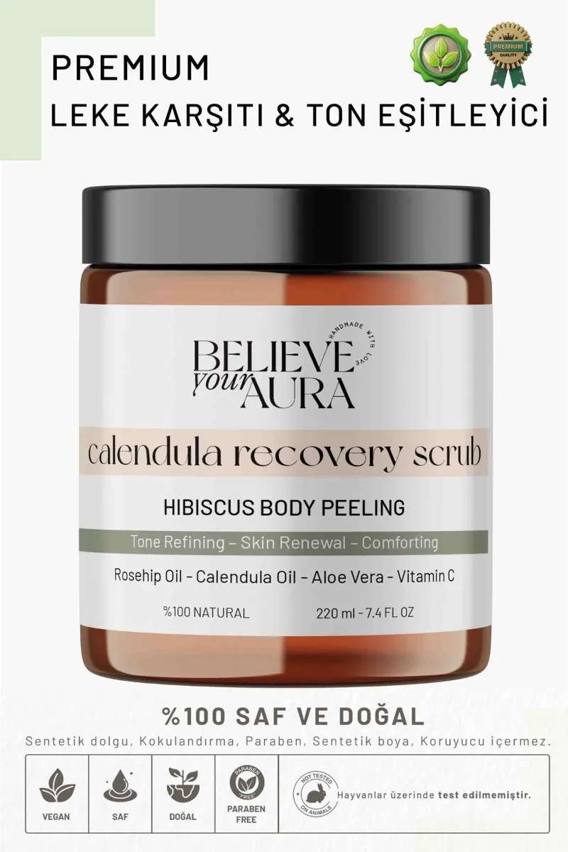 Believe Your Aura Leke Karşıtı Vücut Peelingi - Ton Eşitleyici Aydınlatıcı Batık Karşıtı Hibiskus Body Scrub -BDSBODY103-220