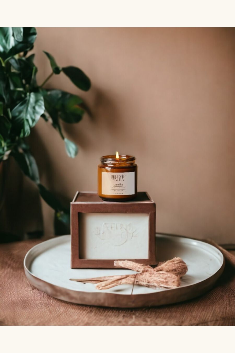 Organik Soya Wax Vanilya Kokulu Mum MBSKAV04810-VNL