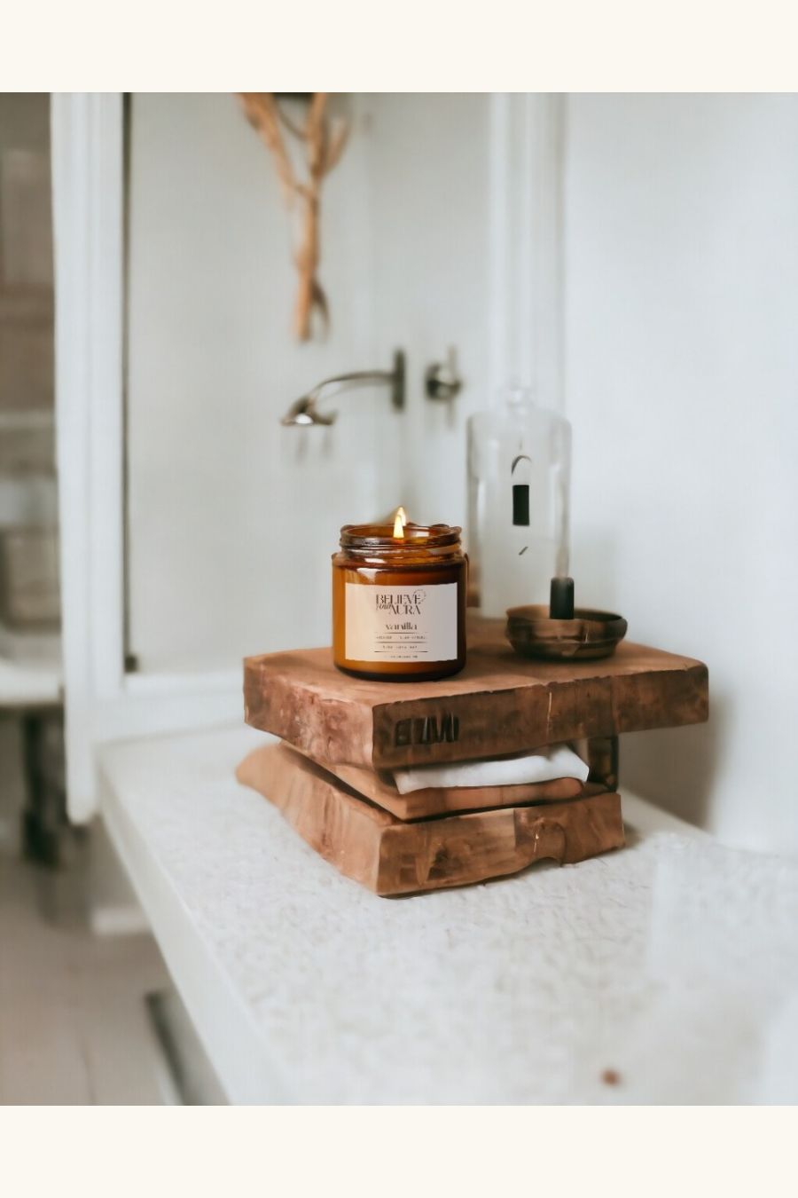 Organik Soya Wax Vanilya Kokulu Mum MBSKAV04810-VNL