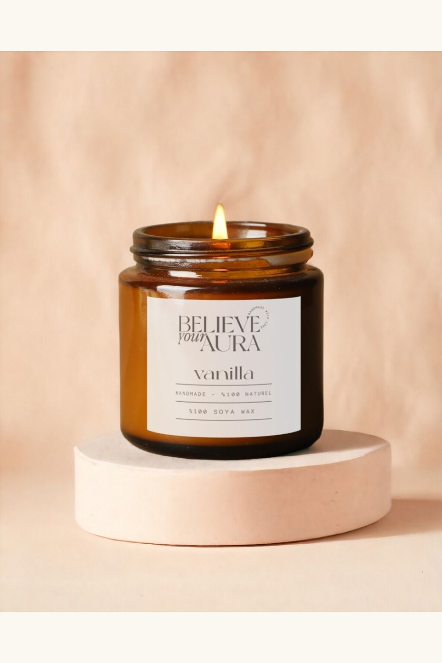 Organik Soya Wax Vanilya Kokulu Mum MBSKAV04810-VNL