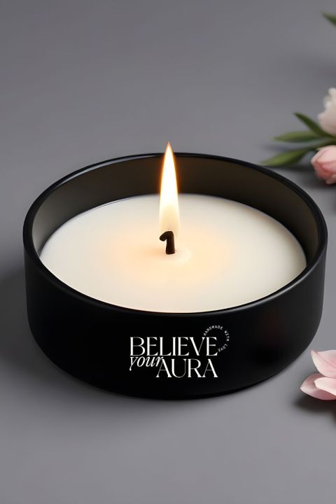Believe Your Aura Organik Soya Wax Gül Kokulu Mum MBSKAS06110-GUL