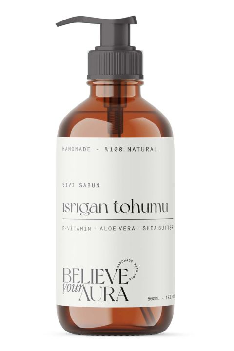 Believe Your Aura Doğal Isırgan Tohumu Yağı El ve Cilt Sıvı Sabunu SIVIST501-501