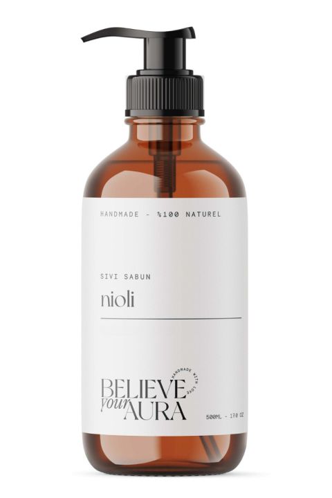 Believe Your Aura Nioli Yağı El ve Cilt Sabunu - E Vitamini Aloe Vera Shea Butter Katkılı %100 Doğal Sıvı Sabun SIVNIO753-753