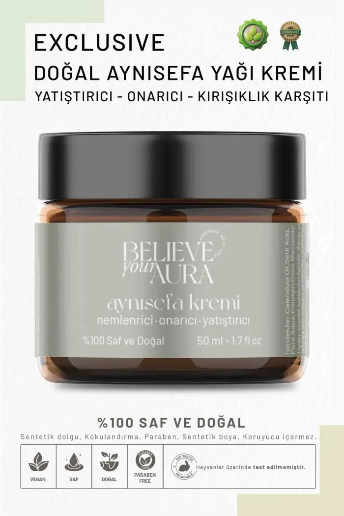 Aynısefa Cilt Bakım Kremi - Kırışıklık Karşıtı Onarıcı Yatıştırıcı %100 Doğal Aynısefa Kremi - 50 ml