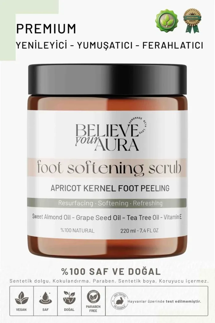 Ayak ve Topuk Çatlak Bakım Peelingi - Yenileyici Onarıcı Koku Giderici Ayak Peeling Kremi- 220 ml
