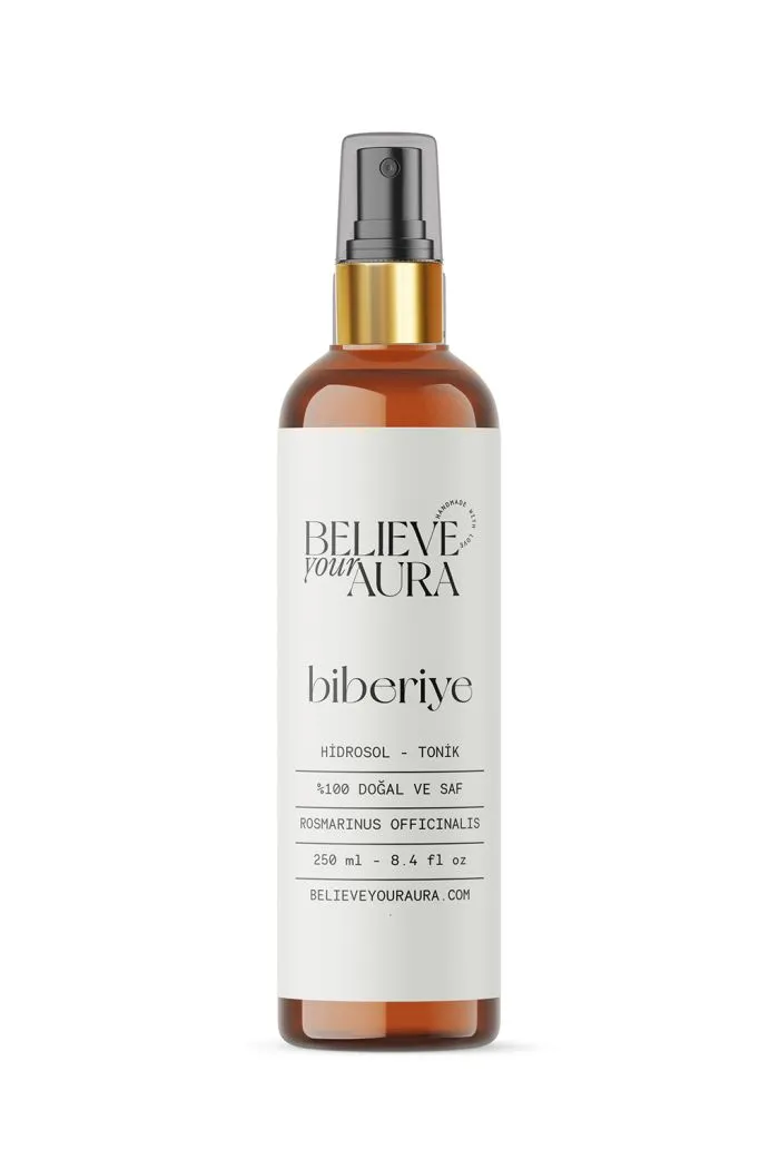 Biberiye Suyu Hidrosol Tonik - %100 Saf Ve Doğal Canlandırıcı Dengeleyici Cilt Ve Saç Bakım Toniği 250 ml
