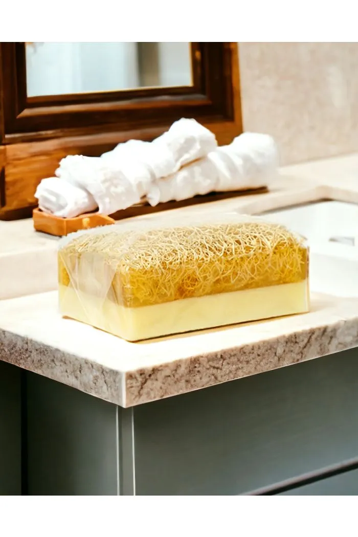 Eşek Sütlü Amber Sabunu - %100 Doğal Kabak Lifli Eşek Sütlü El Yapımı Amber Sabunu 130 gr