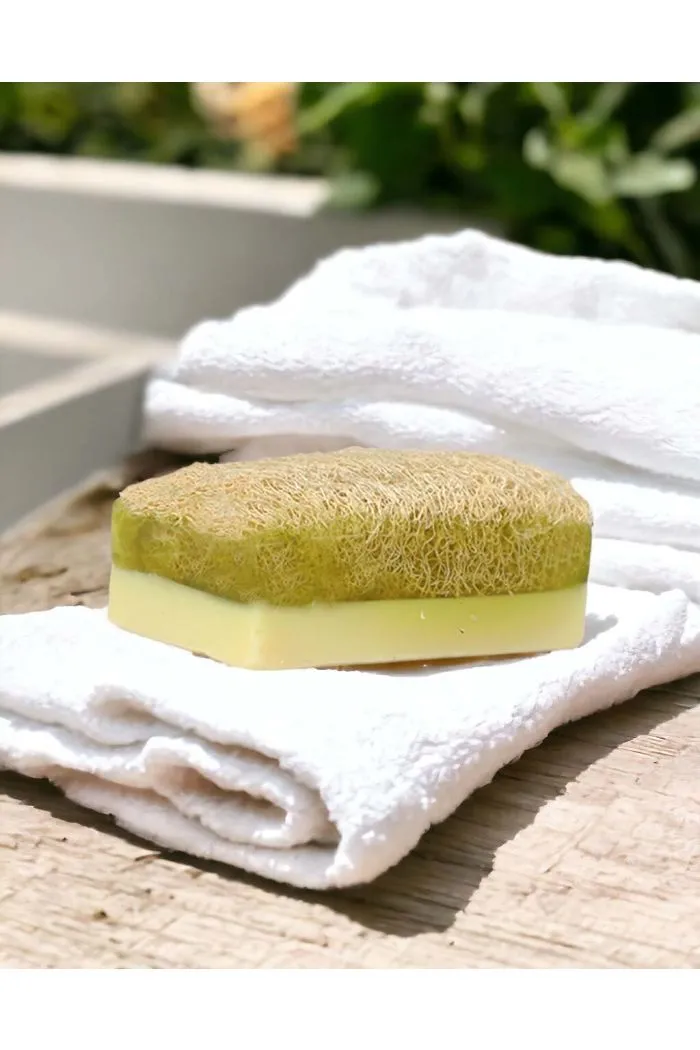 Keçi Sütlü Avokado Sabunu - %100 Doğal Kabak Lifli Keçi Sütlü El Yapımı Avokado Sabunu 120 gr