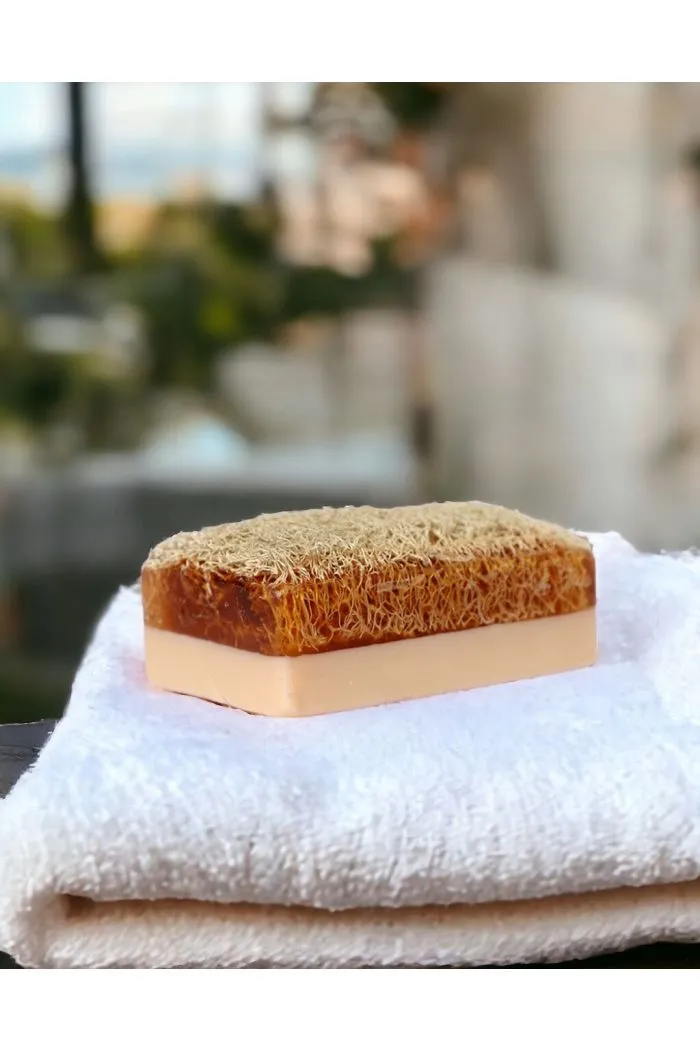 Keçi Sütlü Kahve Sabunu - %100 Doğal Kabak Lifli Keçi Sütlü El Yapımı Kahve Sabunu 130 gr