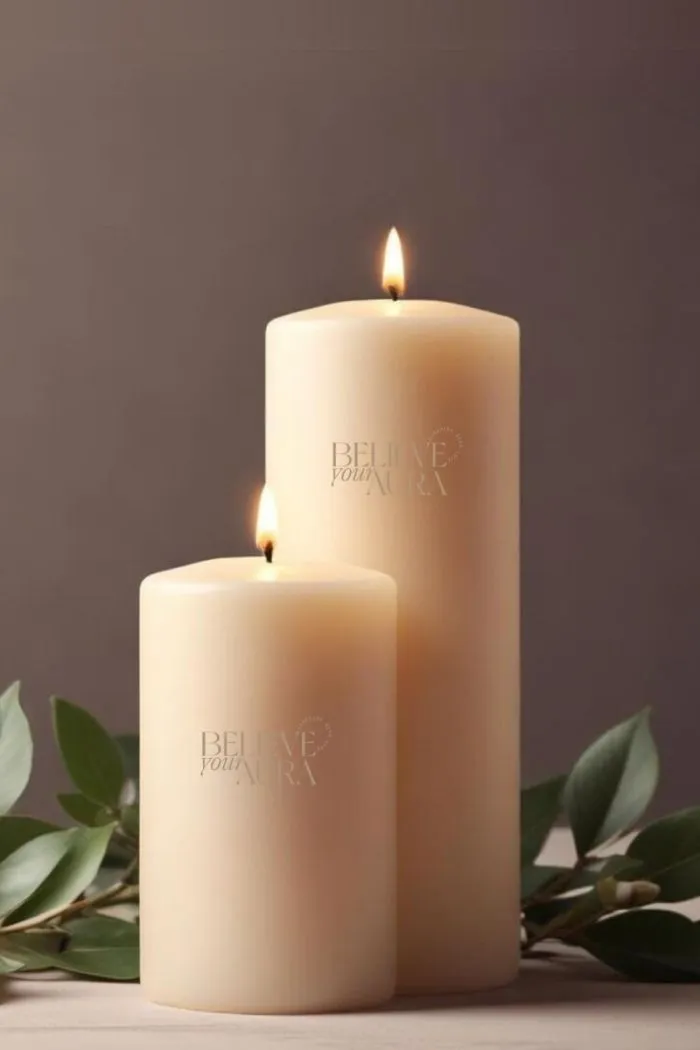Beyaz Silindir Mum - Sandal Ağacı Kokulu %100 Doğal Soya Mumu Silindir Mum 600 gr 1500 gr