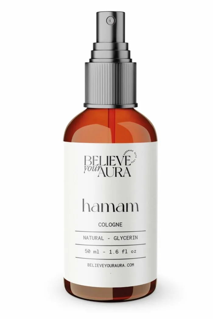 Hamam (Beyaz Sabun) Kolonyası - %100 Doğal Gliserinli Hamam Kokulu Kolonya 70 Derece - 50 ml