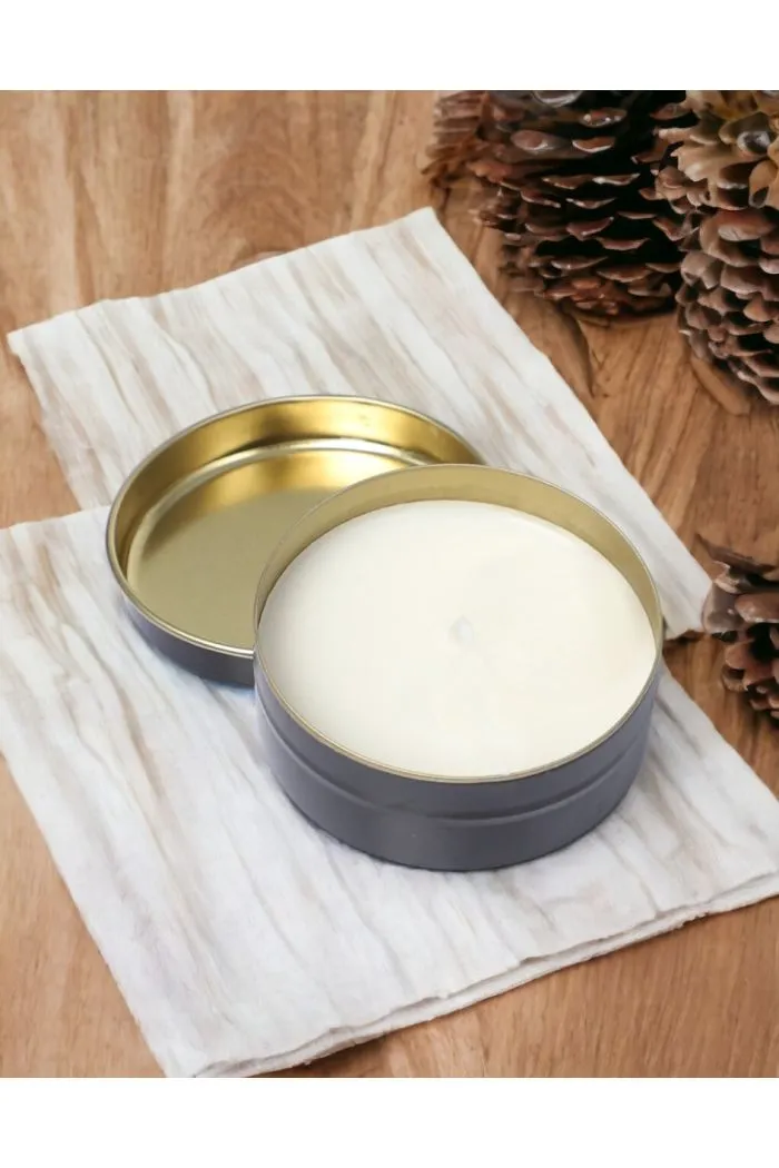 Kokulu Teneke Mum - %100 Doğal Soya Mumu Siyah Teneke Mum 75 cc