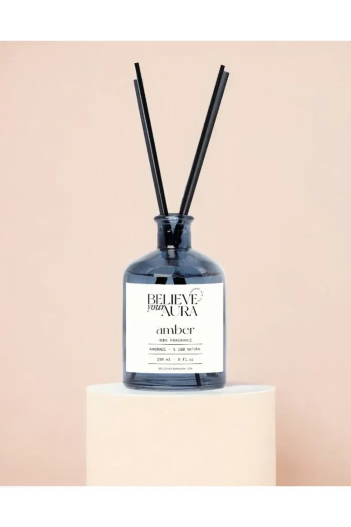 Naturel Amber Bitki Özü Esanslı Fiber Çubuklu Oda Kokusu - 250 ml