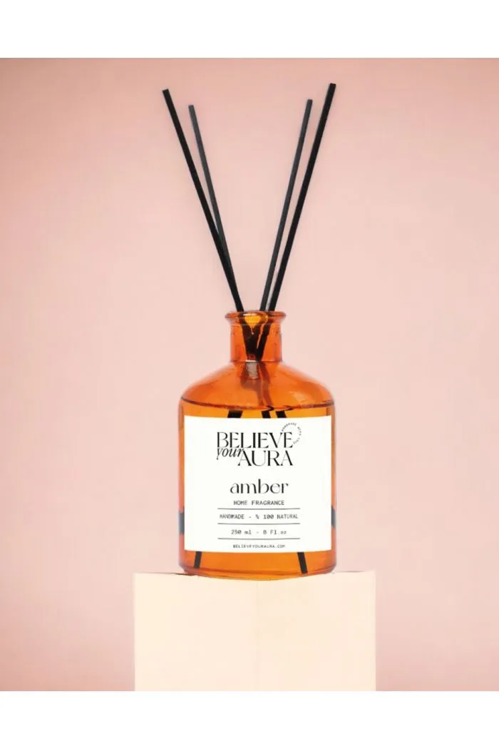 Natural Amber Bitki Özü Esanslı Fiber Çubuklu Oda Kokusu - 250 ml