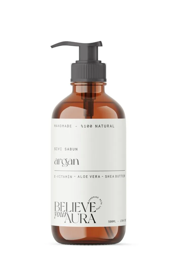 Argan Yağı El ve Cilt Sıvı Sabunu - E Vitamini Aloe Vera ve Shea Butter Katkılı 500 ml
