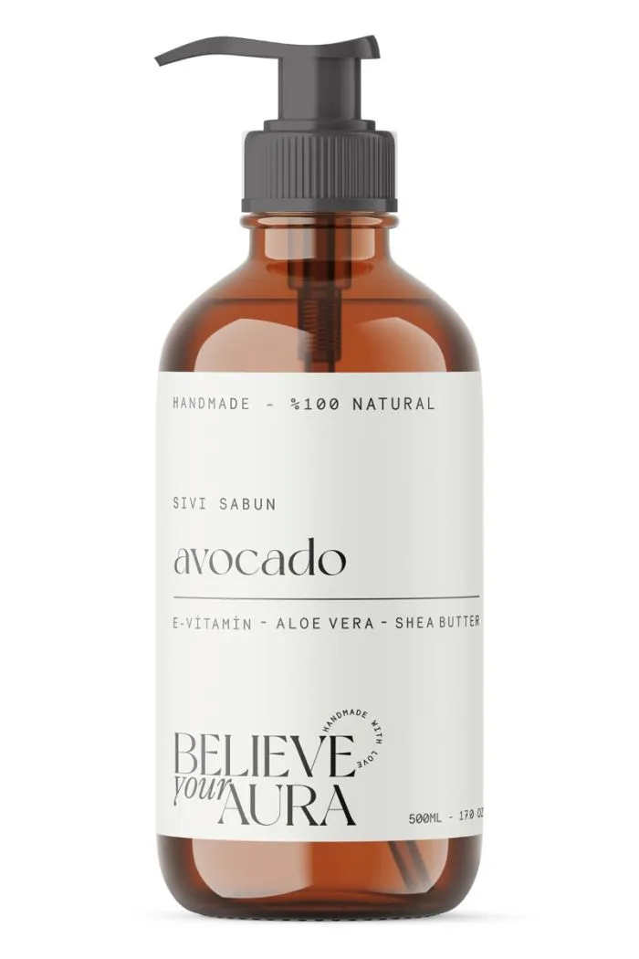 Avokado Yağı El ve Cilt Sıvı Sabunu - E Vitamini Aloe Vera ve Shea Butter Katkılı 500 ml