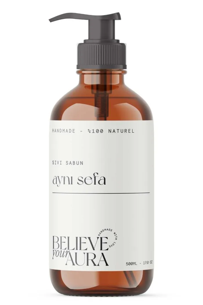 %100 Doğal Aynısefa Yağı El ve Cilt Sıvı Sabunu - E-Vitamini Aloe Vera Shea Butter - 500 ml