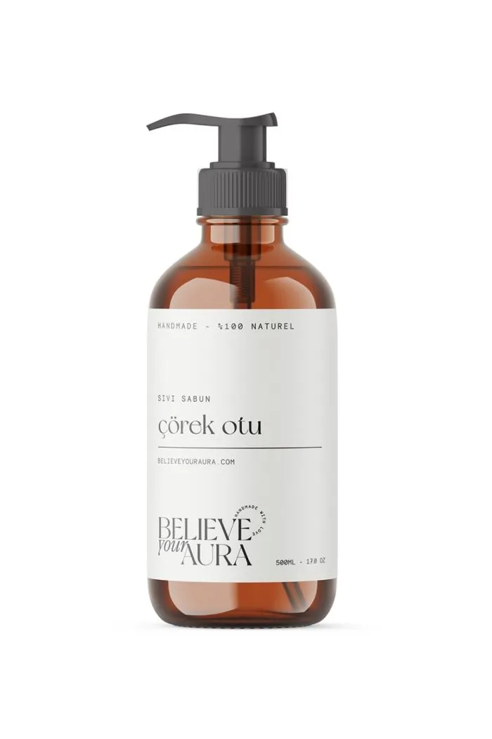 Çörek Otu Yağı El ve Cilt Sabunu - E Vitamini Aloe Vera Shea Butter Katkılı %100 Doğal Sıvı Sabun 500 ml