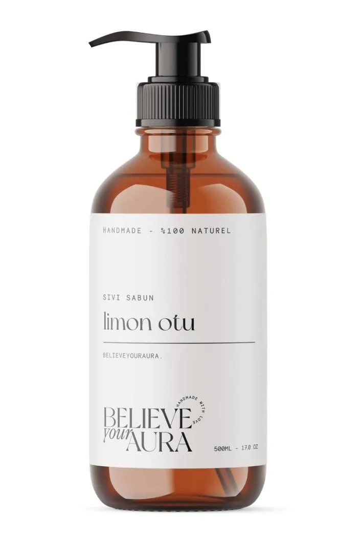 Limon Otu Yağı El ve Cilt Sabunu - E Vitamini Aloe Vera Shea Butter Katkılı Doğal Sıvı Sabun 500 ml