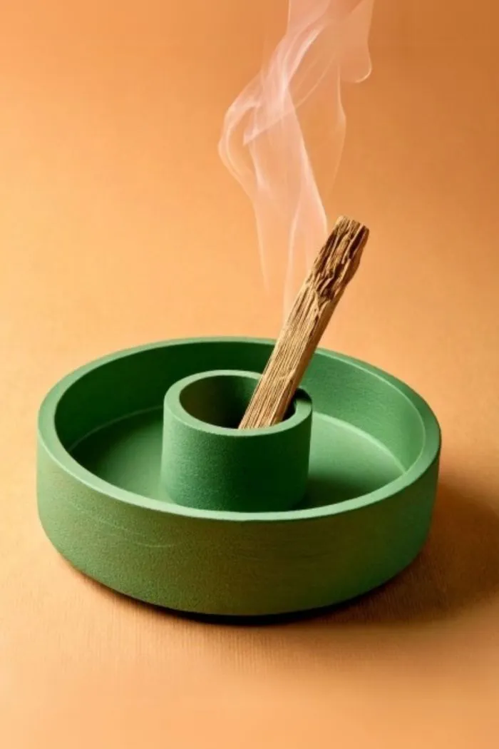 Handmade Tütsülük Seti - Palo Santo Dekoratif Aromaterapi Yeşil Tütsülük ve Palo Santo Tütsü 25 gr