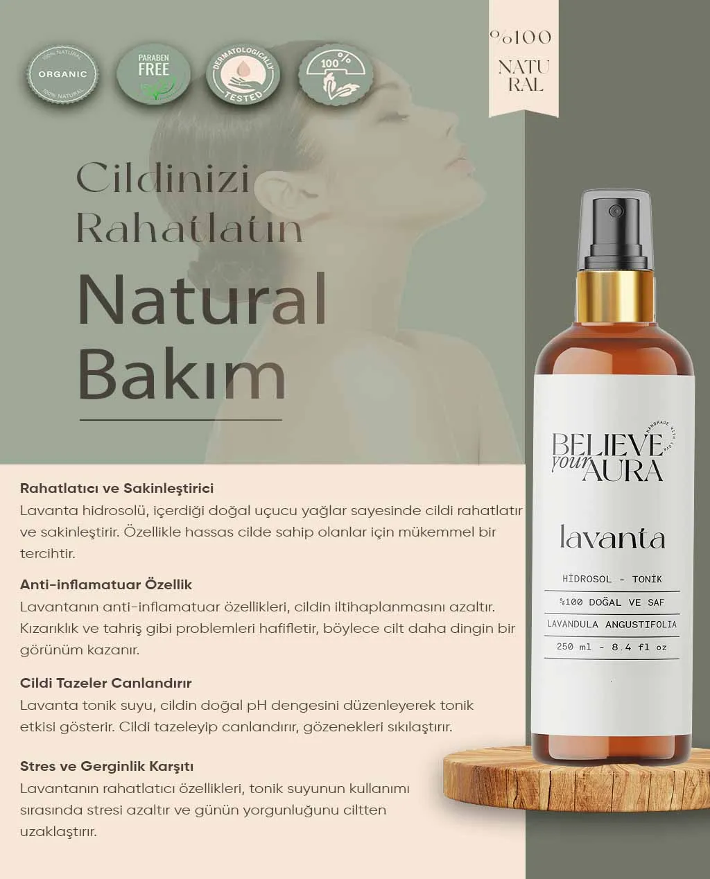 Lavanta Suyu Hidrosol Tonik - Believe Your Aura (2. görsel)