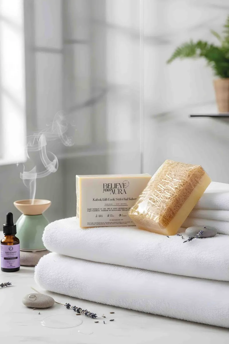 Believe Your Aura Eşek Sütlü Bal Sabunu - Doğal Kabak Lifli Anti Aging Leke Karşıtı Aydınlatıcı Bakım Sabunu KASBAL150-ES