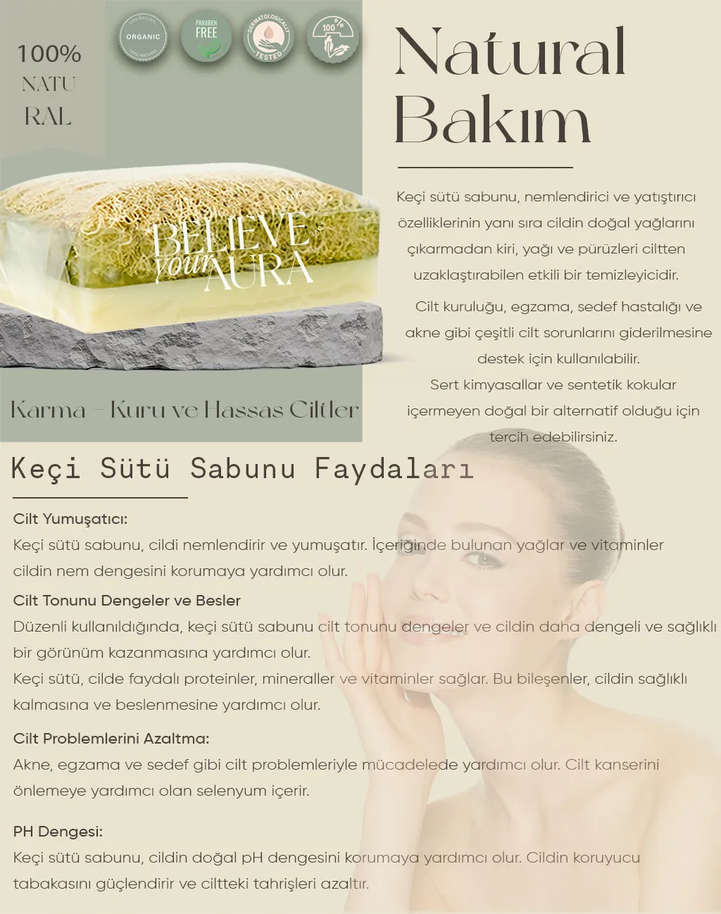 Keçi Sütlü Biberiye Sabunu - Believe Your Aura (3. görsel)