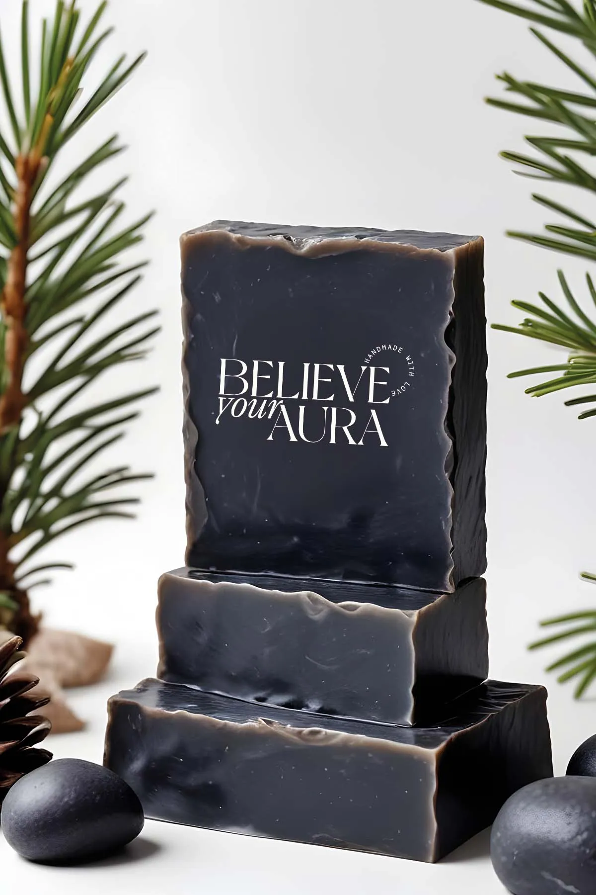 Believe Your Aura Doğal Çam Katranı Sabunu - KASCKT202-DOS