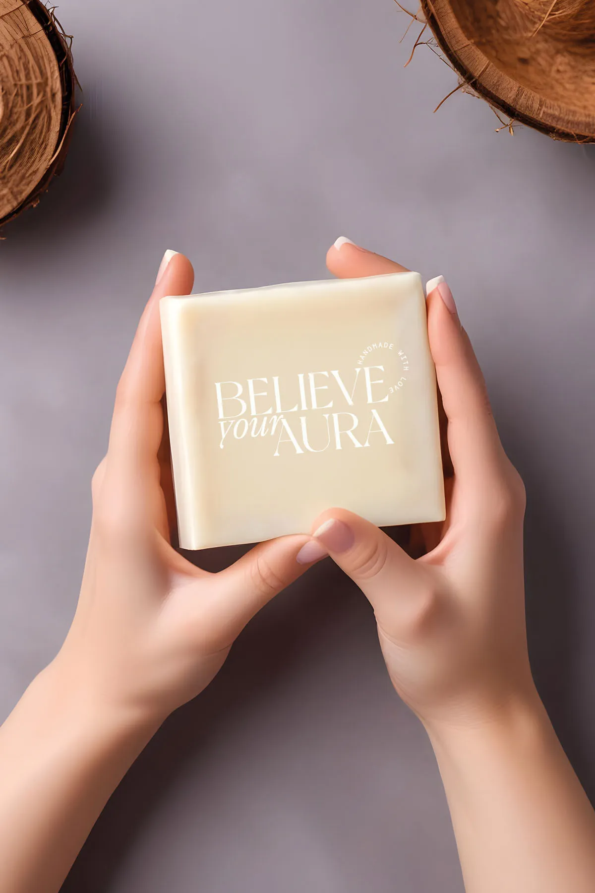 Believe Your Aura Doğal Hindistan Cevizi Yağı Sabunu - KASHNC451-DOS