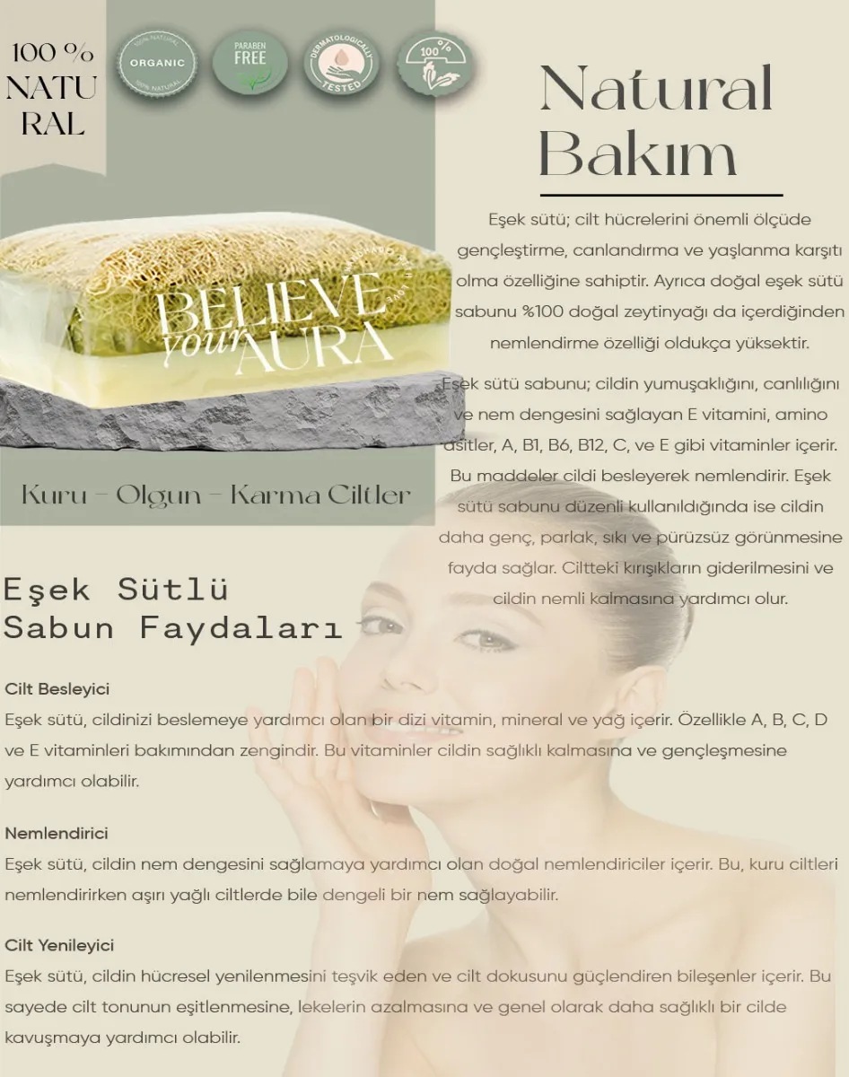 Keçi Sütlü Kolajen Sabunu - Believe Your Aura (3. görsel)