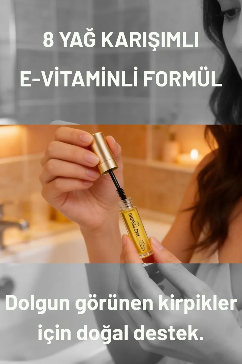 Believe Your Aura Kaş ve Kirpik Serumu - Argan ve Biberiye Yağlı E Vitaminli Doğal Kaş ve Kirpik Bakım Yağı - 2x10 ml KASKRPSRM