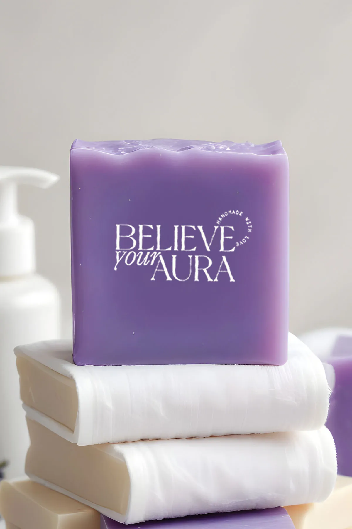 Believe Your Aura Doğal Lavanta Yağı Sabunu - KASLVN607-DOS