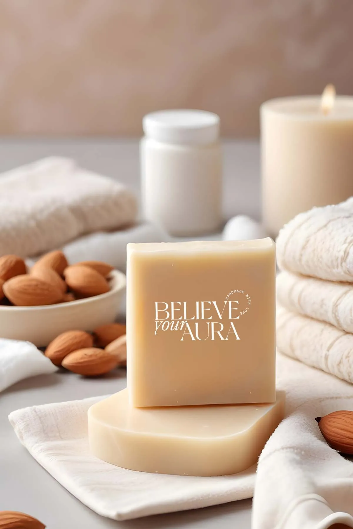 Believe Your Aura Doğal Badem Yağı Sabunu - KASTBD1001-DOS