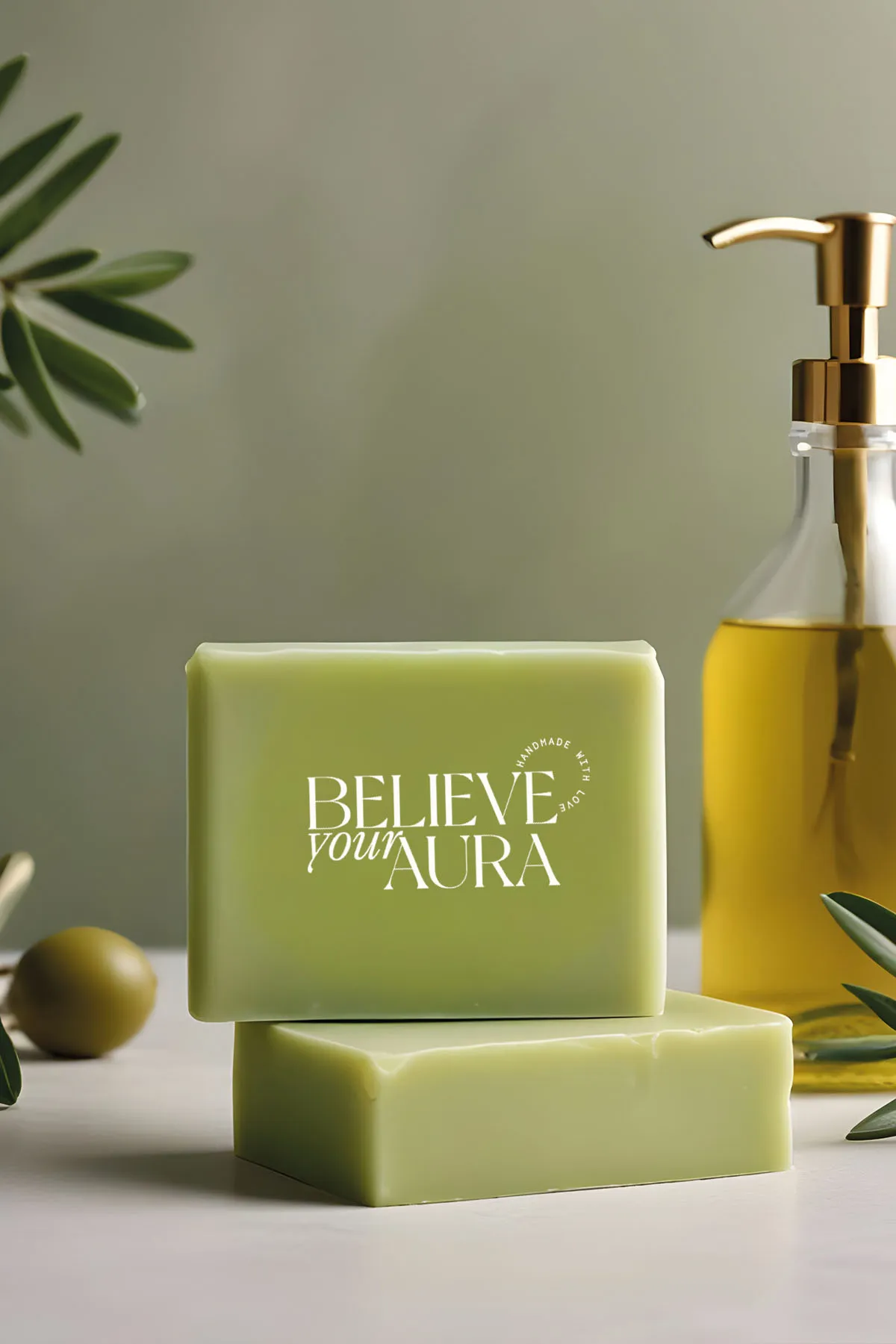 Believe Your Aura Doğal Zeytinyağı Sabunu - KASZYT1200-DOS